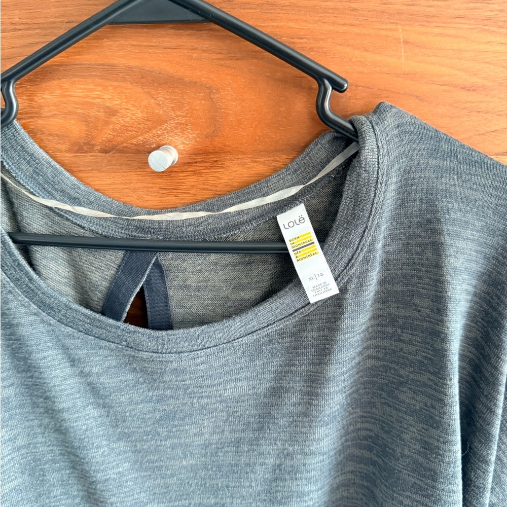 Lole open back sweater size medium blue/gray Size XL - Picture 9 of 9